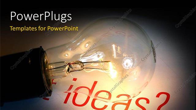  Presentation with bulb - Glowing light bulb in dark depicting bright and creative idea