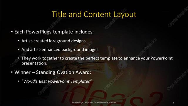 Title and Content presentation slide layout