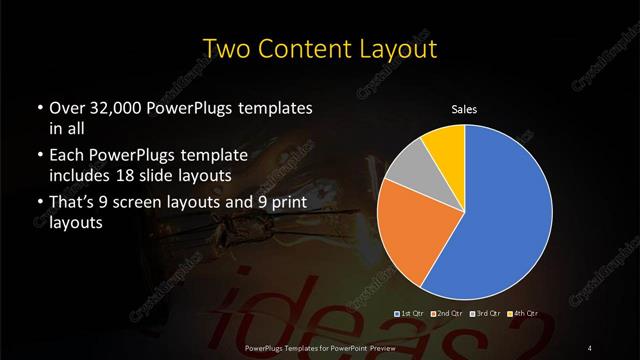 Two Content presentation slide layout