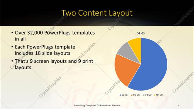 Two Content presentation slide layout