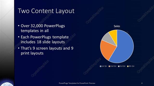 Two Content presentation slide layout