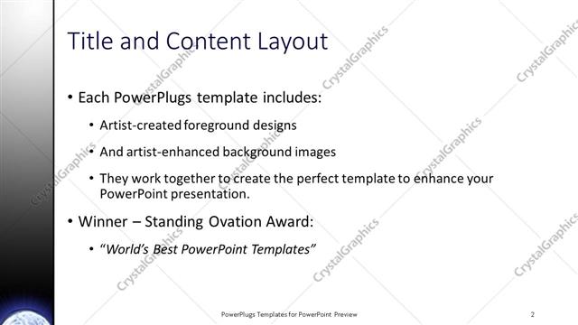 Title and Content presentation slide layout