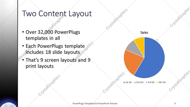 Two Content presentation slide layout
