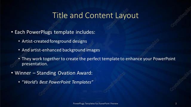 Title and Content presentation slide layout