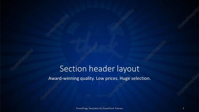 Section Header presentation slide layout