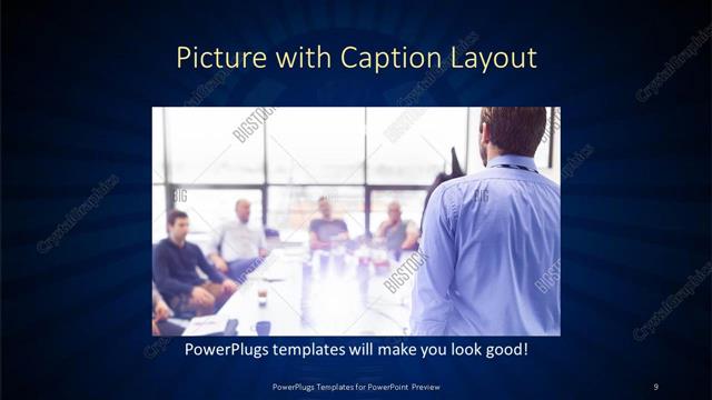 Picture with Caption presentation slide layout