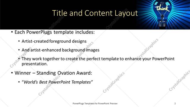 Title and Content presentation slide layout