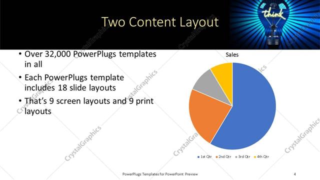 Two Content presentation slide layout