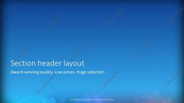 Section Header presentation slide layout
