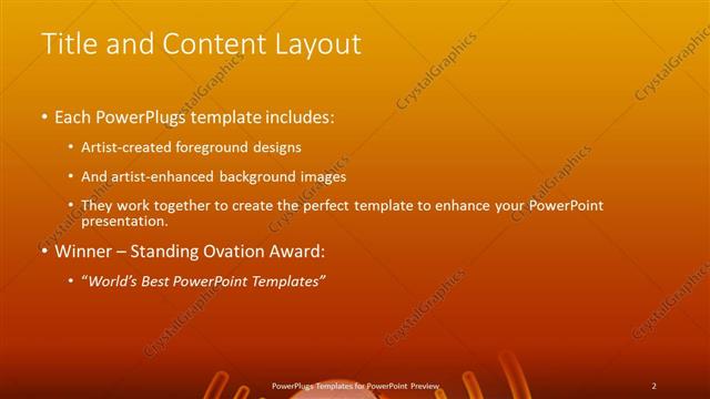 Title and Content presentation slide layout