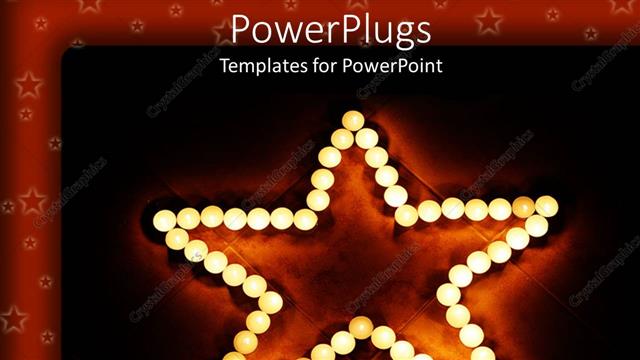  Presentation with tile - Glowing orbs forming a star on tile floor