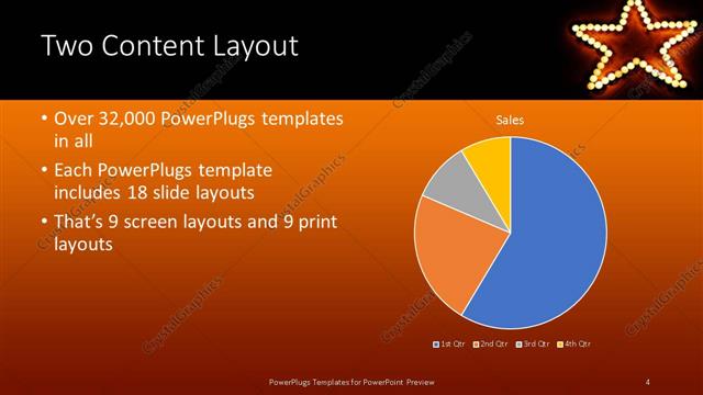 Two Content presentation slide layout