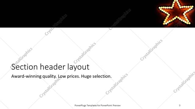 Section Header presentation slide layout