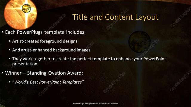 Title and Content presentation slide layout