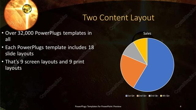 Two Content presentation slide layout