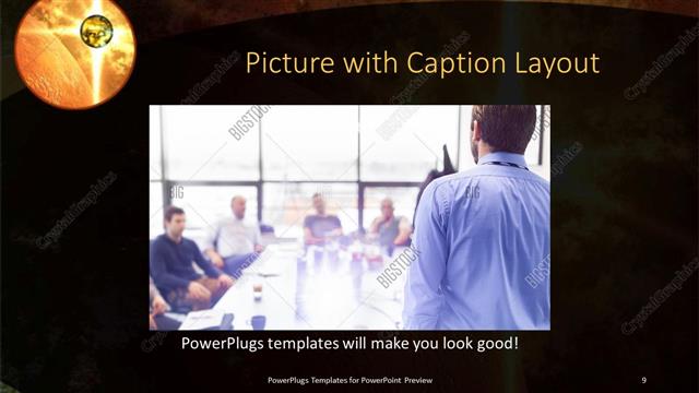 Picture with Caption presentation slide layout