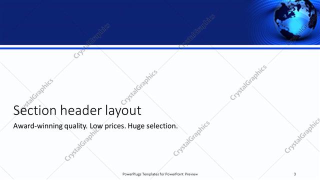 Section Header presentation slide layout