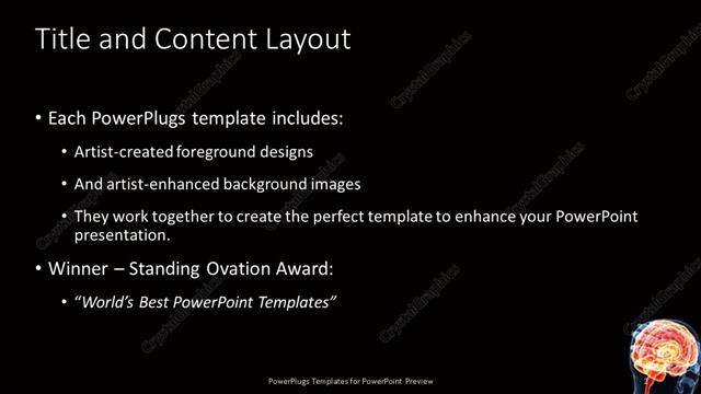 Title and Content presentation slide layout
