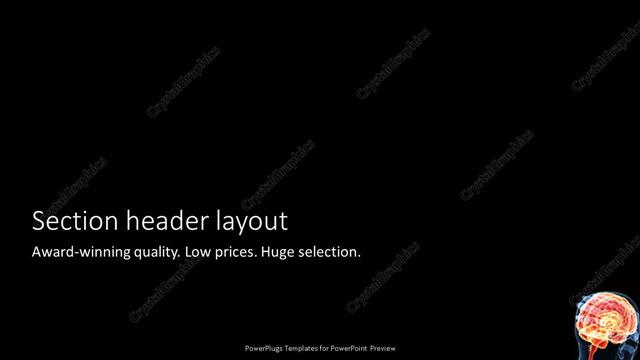 Section Header presentation slide layout