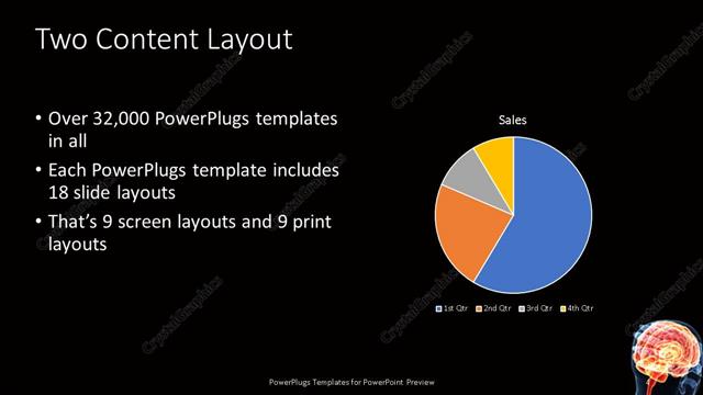 Two Content presentation slide layout