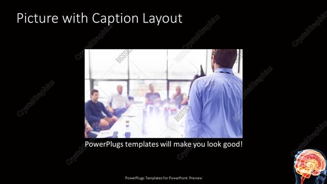 Picture with Caption presentation slide layout