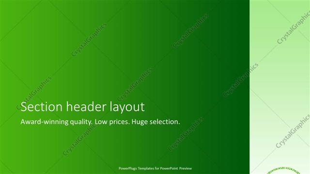 Section Header presentation slide layout