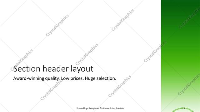 Section Header presentation slide layout