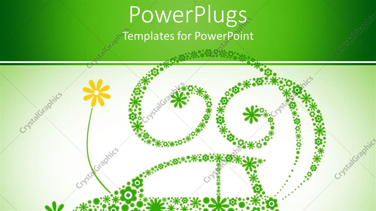 Featuring Go Green with Light and Dark Green Color Mixes Showing a Car Made of Flowers