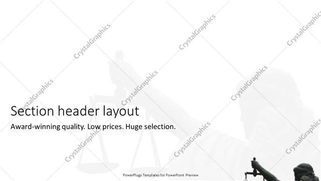 Section Header presentation slide layout