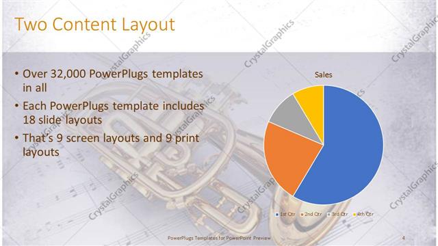 Two Content presentation slide layout
