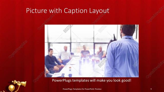 Picture with Caption presentation slide layout