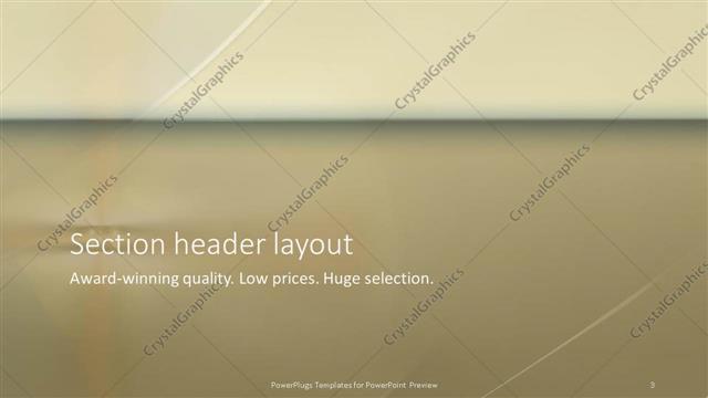 Section Header presentation slide layout