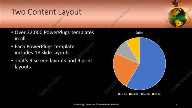 Two Content presentation slide layout