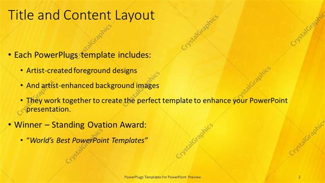 Title and Content presentation slide layout