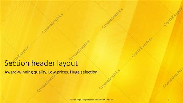 Section Header presentation slide layout