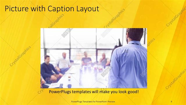 Picture with Caption presentation slide layout