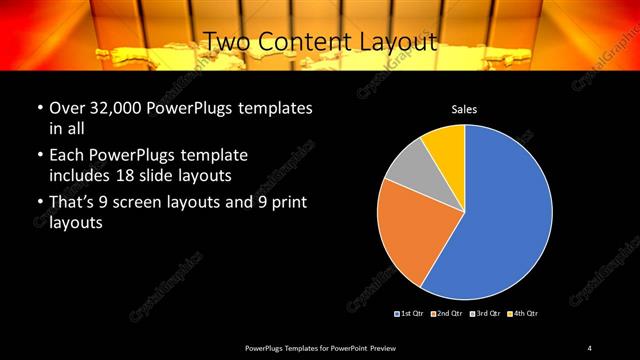 Two Content presentation slide layout