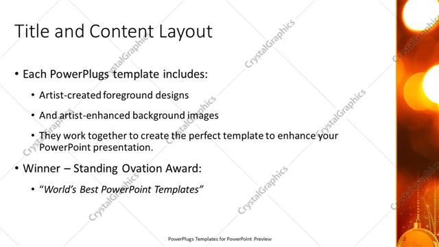 Title and Content presentation slide layout
