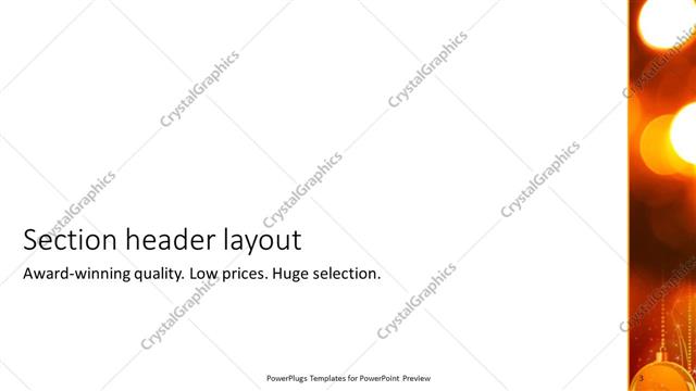 Section Header presentation slide layout