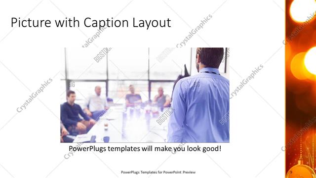 Picture with Caption presentation slide layout