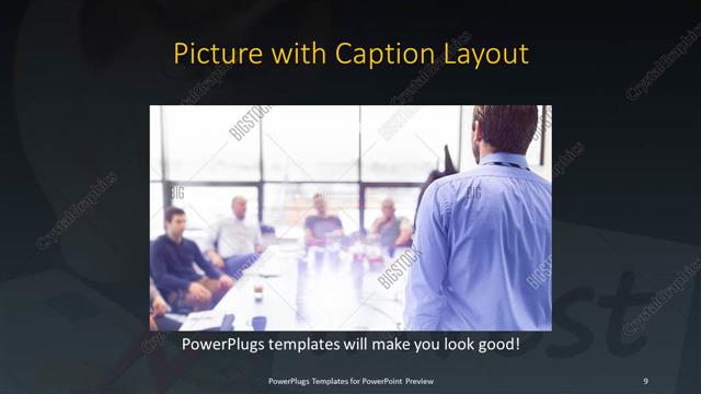 Picture with Caption presentation slide layout