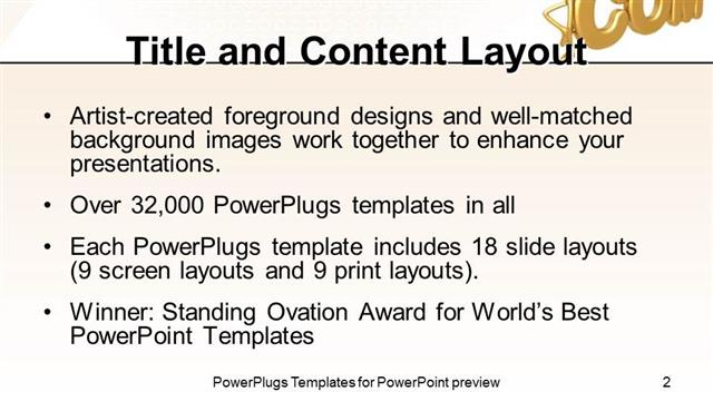 Title and Content presentation slide layout