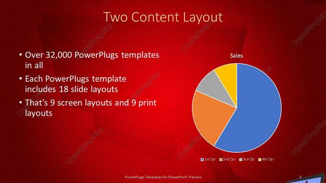 Two Content presentation slide layout