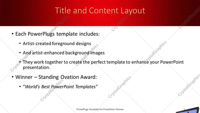 Title and Content presentation slide layout