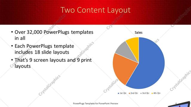 Two Content presentation slide layout
