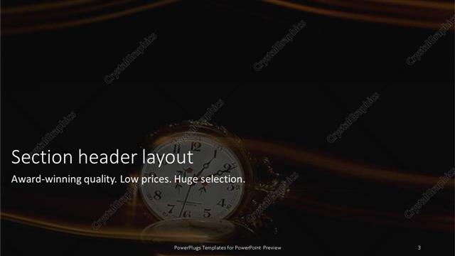 Section Header presentation slide layout