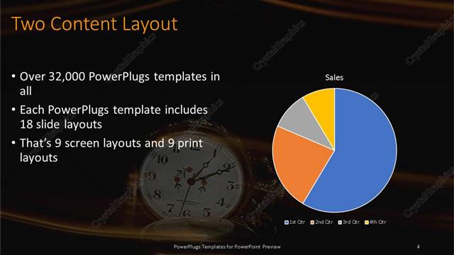 Two Content presentation slide layout