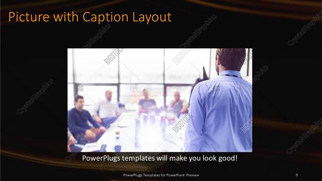 Picture with Caption presentation slide layout