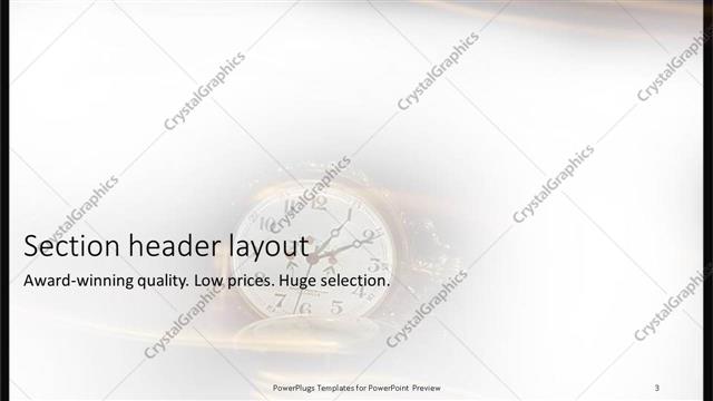 Section Header presentation slide layout