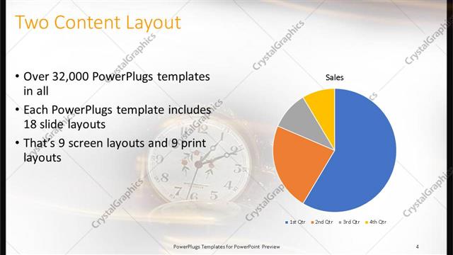 Two Content presentation slide layout